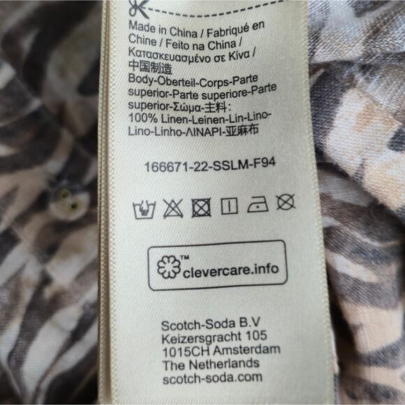 Anthropologie Scotch & Soda Linen Zebra Romper - Picture 7 of 10